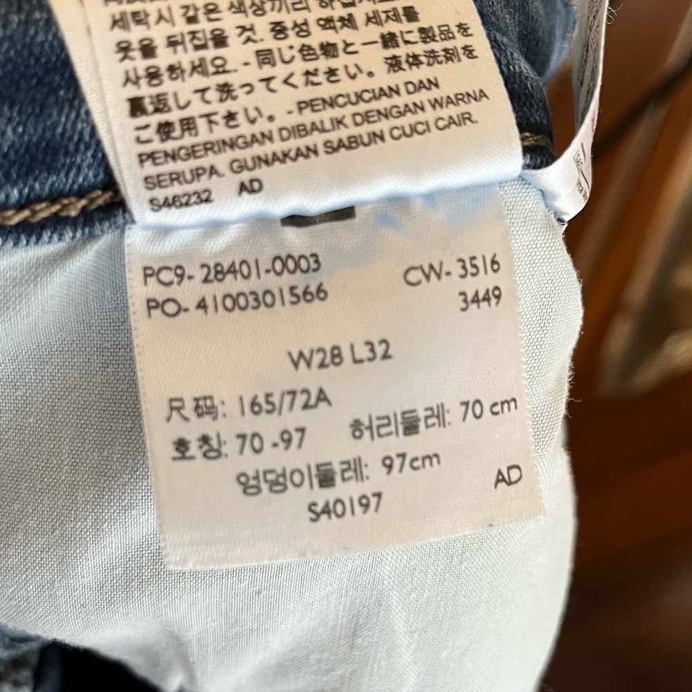 Levi’s Slimming Straight Jeans Dark Wash 28 Lavender Hill - Picture 14 of 15